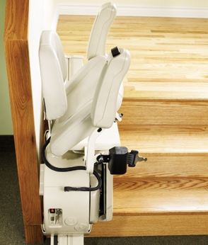 Savaria SL-1000 Stair Lift in the folded position